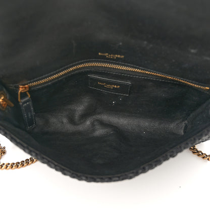 Saint Laurent Raffia Monogram Tassel Kate 99 Black 5 of 11