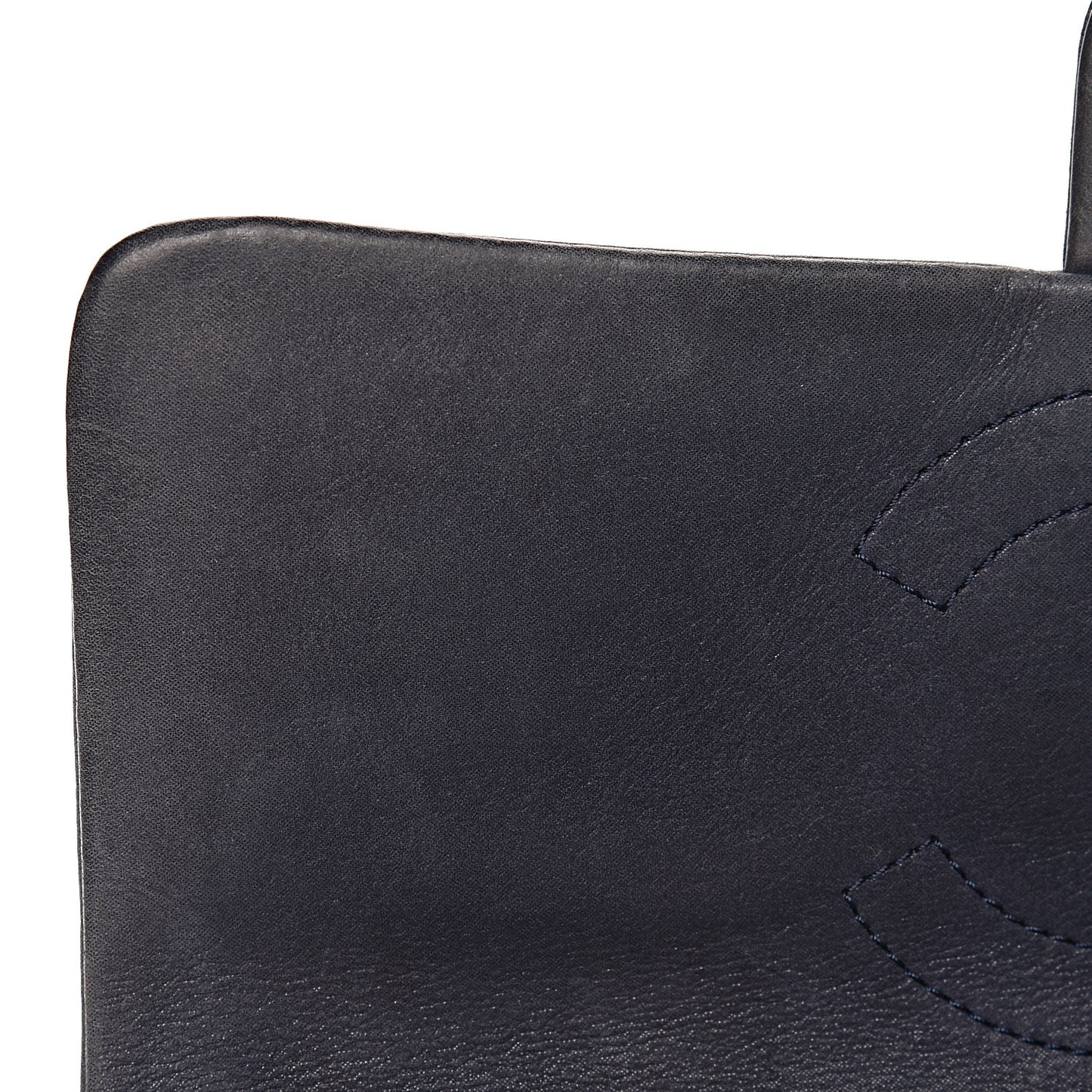 Calfskin Stitched Two Tone Flap Blue