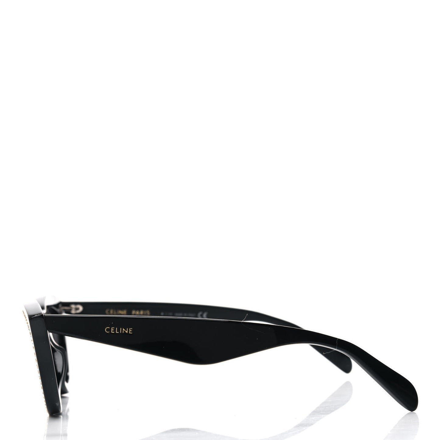 Acetate Crystal Cat Eye Sunglasses CL4019IS Black