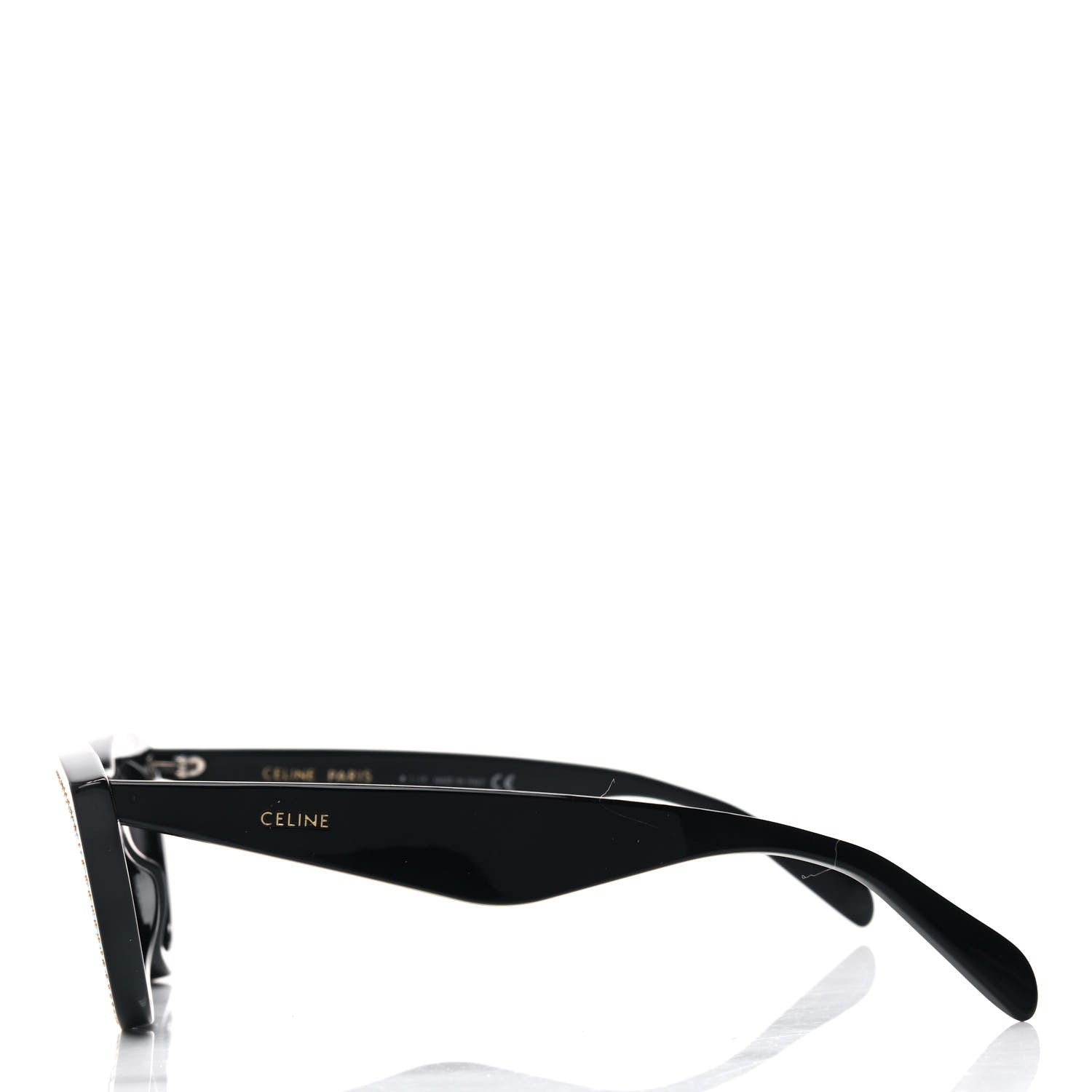 Celine Acetate Crystal Cat Eye Sunglasses CL4019IS Black 3 of 4
