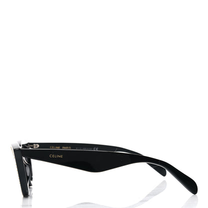 Celine Acetate Crystal Cat Eye Sunglasses CL4019IS Black 3 of 4