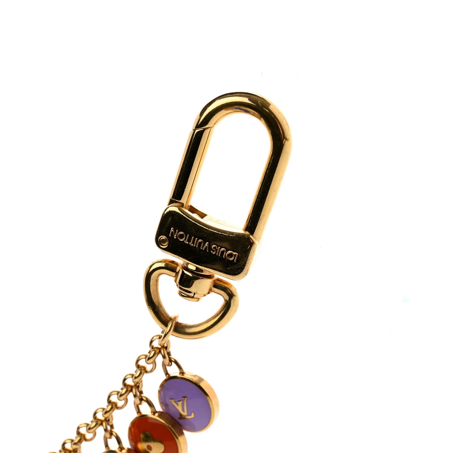 Louis Vuitton Metal Enamel Pastilles Key Chain Bag Charm Multicolor 5 of 5