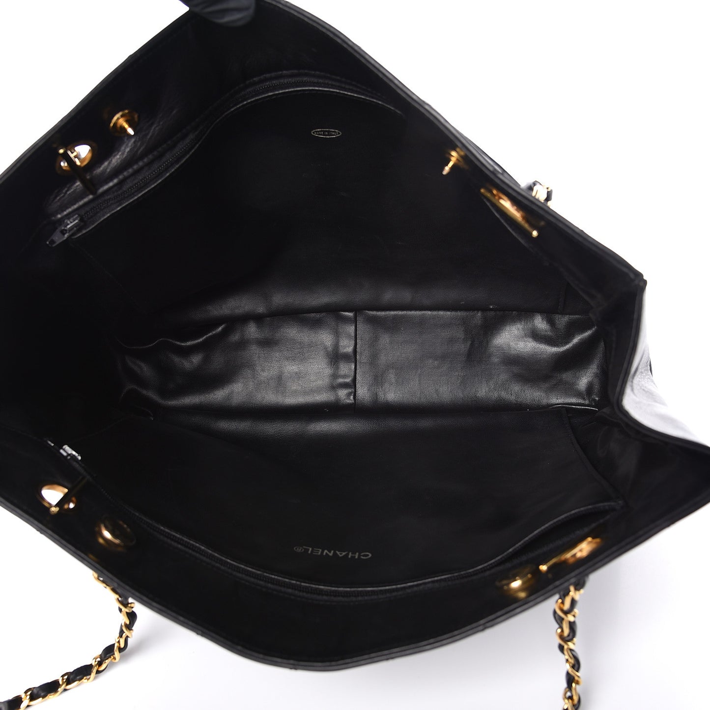Lambskin Quilted Shoulder Bag Black