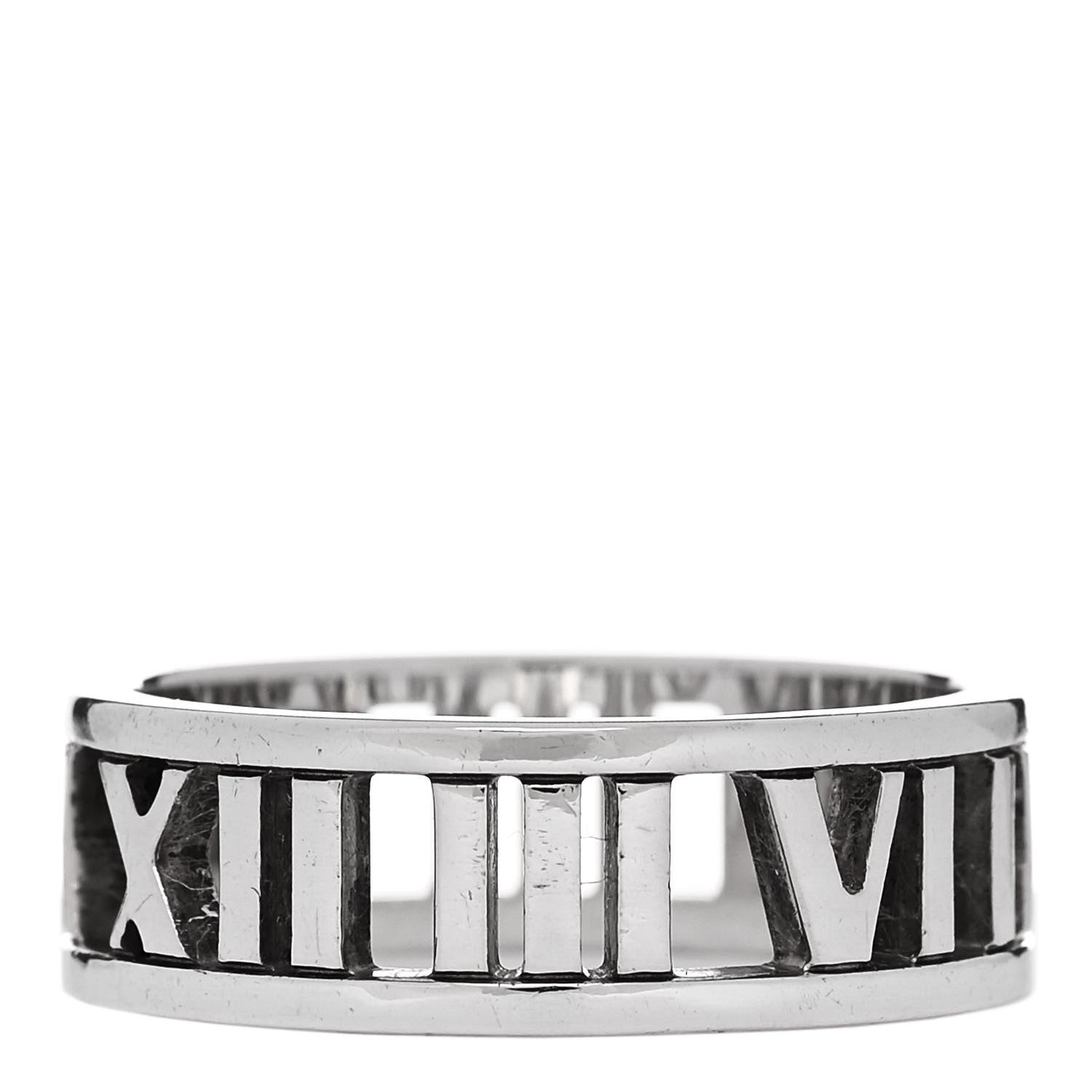 Tiffany Sterling Silver Wide Atlas Open Ring 56 7.75 1 of 5