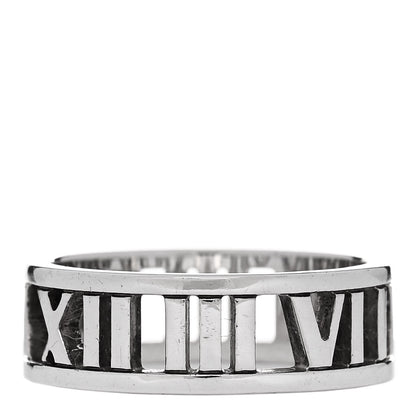 Tiffany Sterling Silver Wide Atlas Open Ring 56 7.75 1 of 5