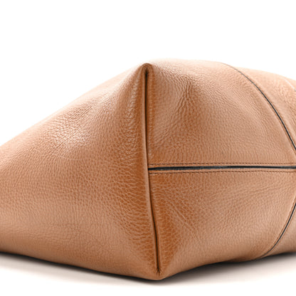 Chloe Grained Calfskin Large Spin Tote Clay Brown 9 of 15