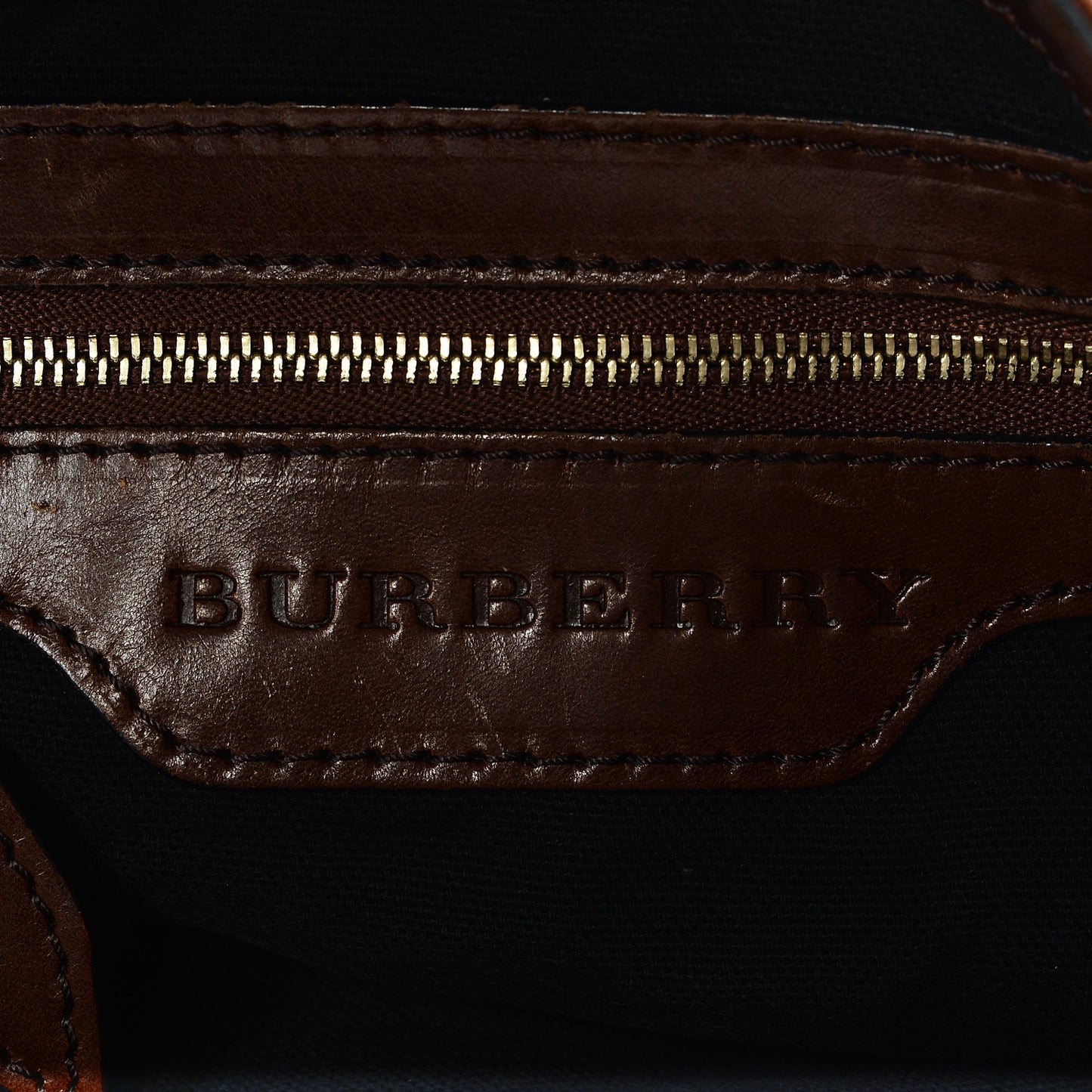 House Check Bridle Calfskin Medium Gosford Hobo Dark Tan