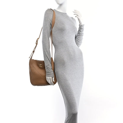 Chanel Calfskin Stitched Easy Mood Hobo Beige 2 of 10