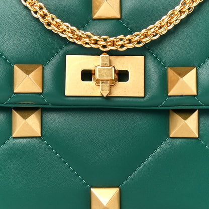 Valentino Garavani Nappa Medium Roman Stud Shoulder Bag Jungle 8 of 10