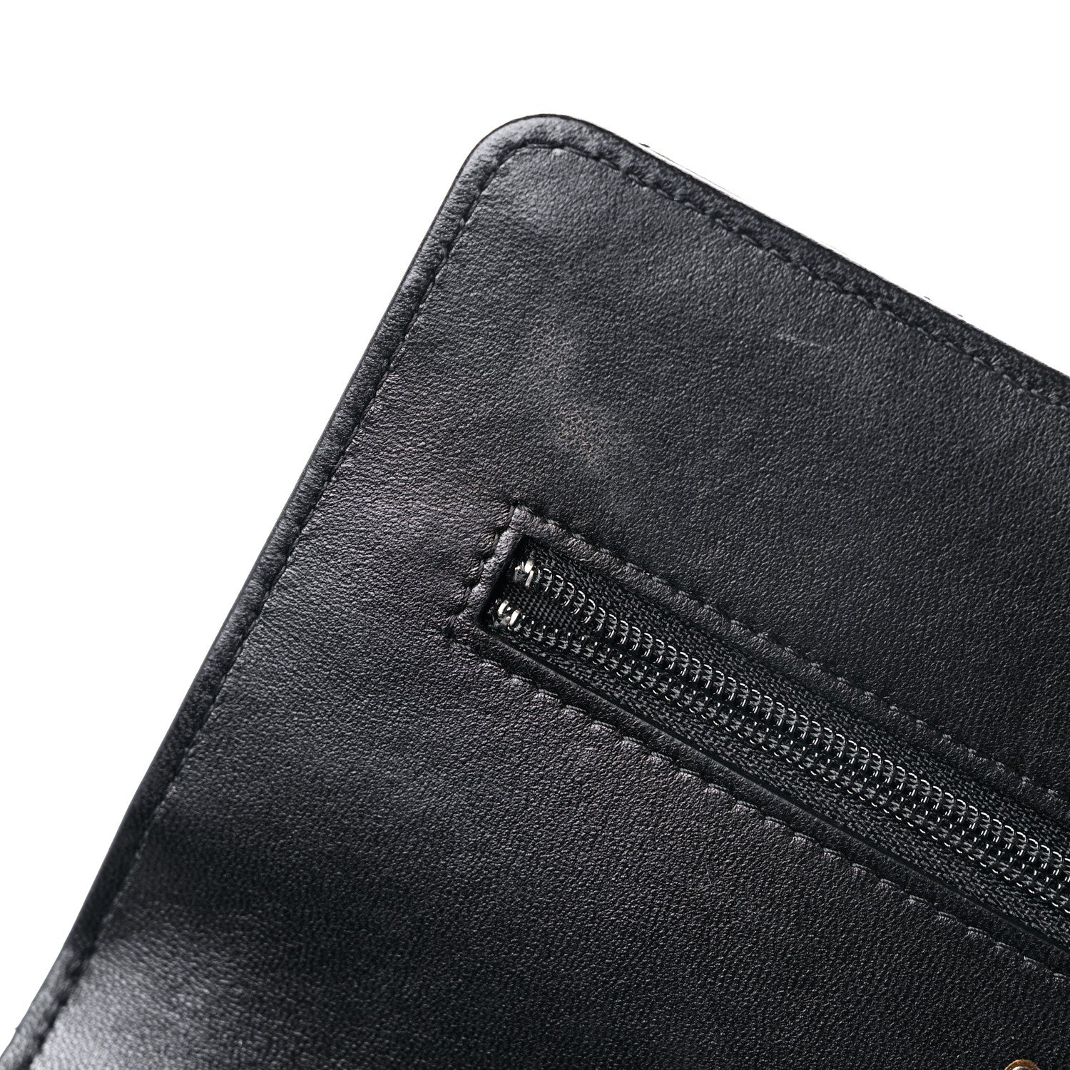 Chanel Lambskin Quilted Chain Around Wallet On Chain WOC Black 13 of 15