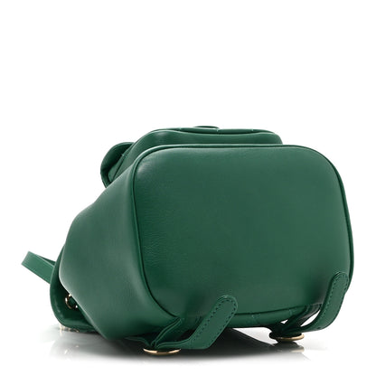 Chanel Lambskin Quilted Small Duma Drawstring Backpack Green 4 of 11