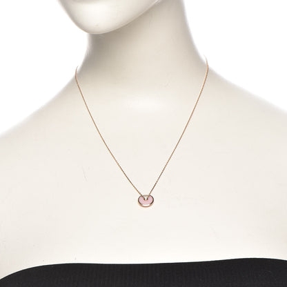 Cartier 18K Pink Gold Diamond Pink Opal XS Amulette de Cartier Pendant Necklace 2 of 6