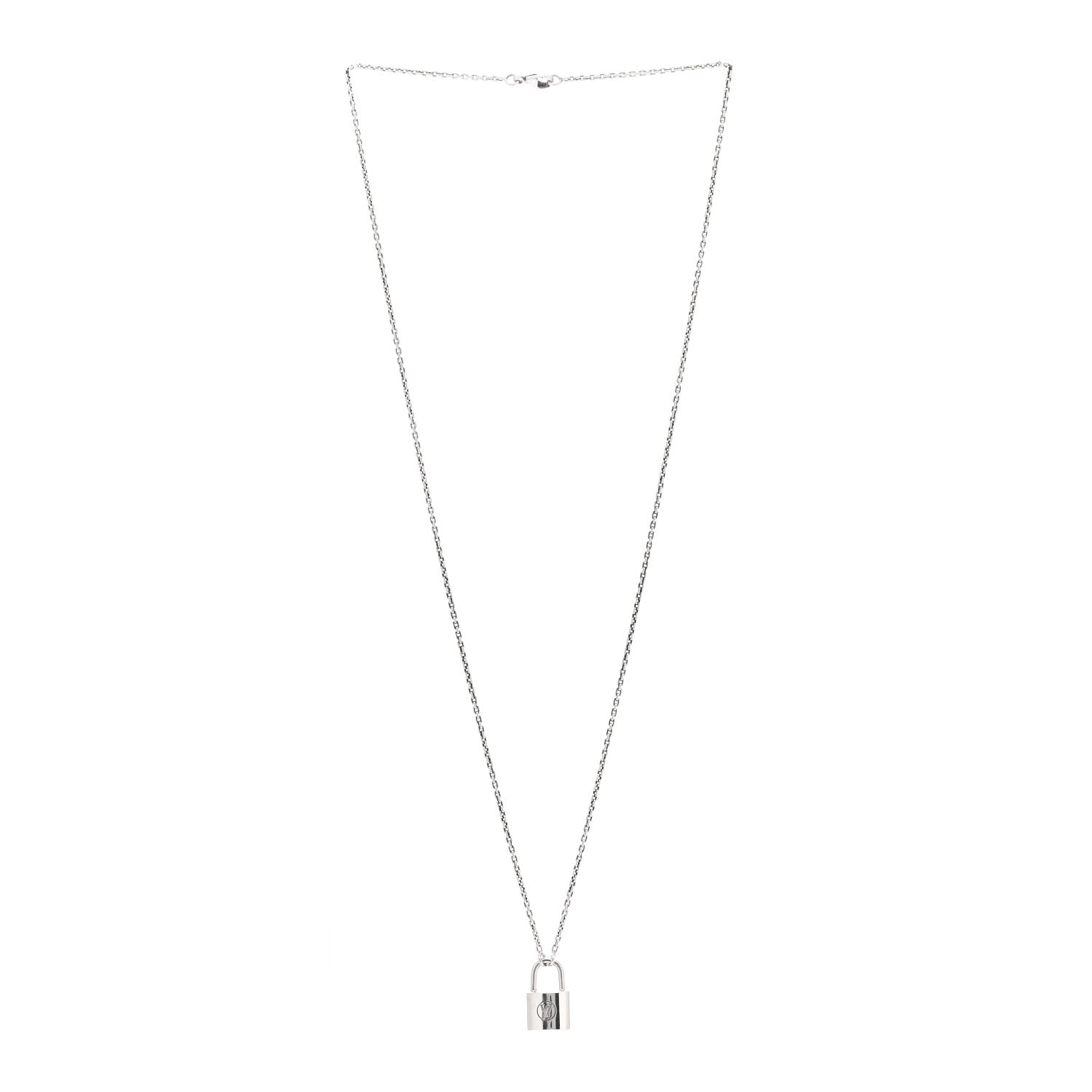Louis Vuitton Sterling Silver Lockit Necklace 3 of 4