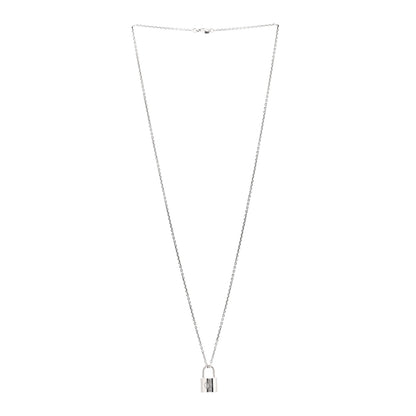 Louis Vuitton Sterling Silver Lockit Necklace 3 of 4