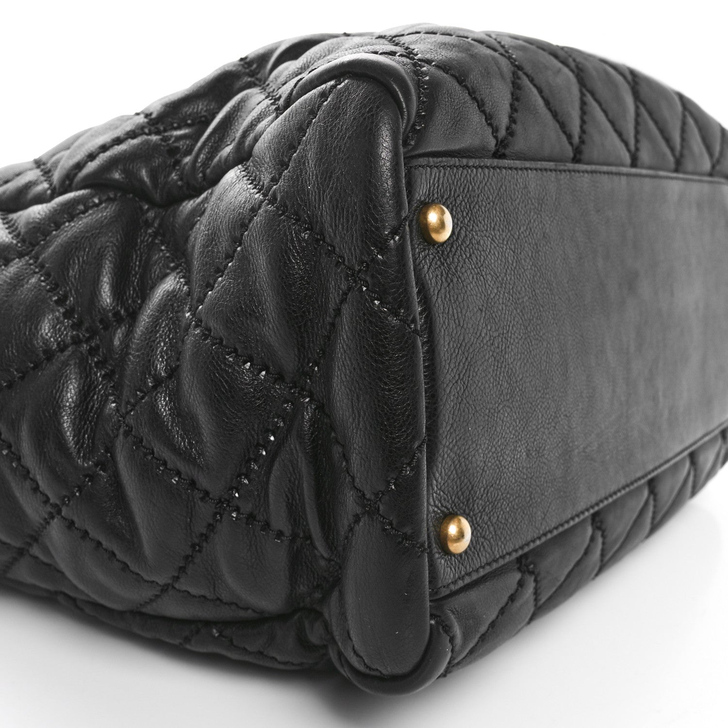 Chanel Calfskin Quilted Large Retro Chain Tote Black 9 of 10