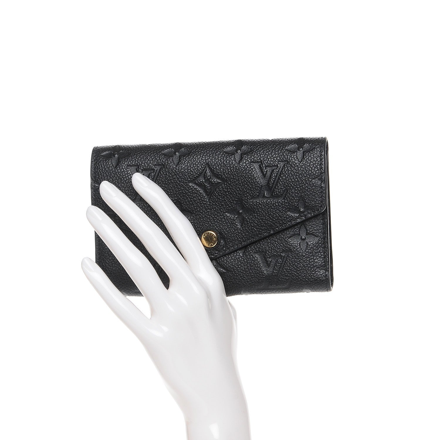 Louis Vuitton Empreinte Compact Curieuse Wallet Black 2 of 7