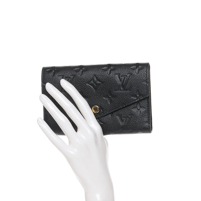 Louis Vuitton Empreinte Compact Curieuse Wallet Black 2 of 7
