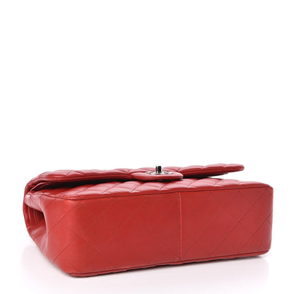 Chanel Lambskin Quilted Jumbo Double Flap Red 4 of 15