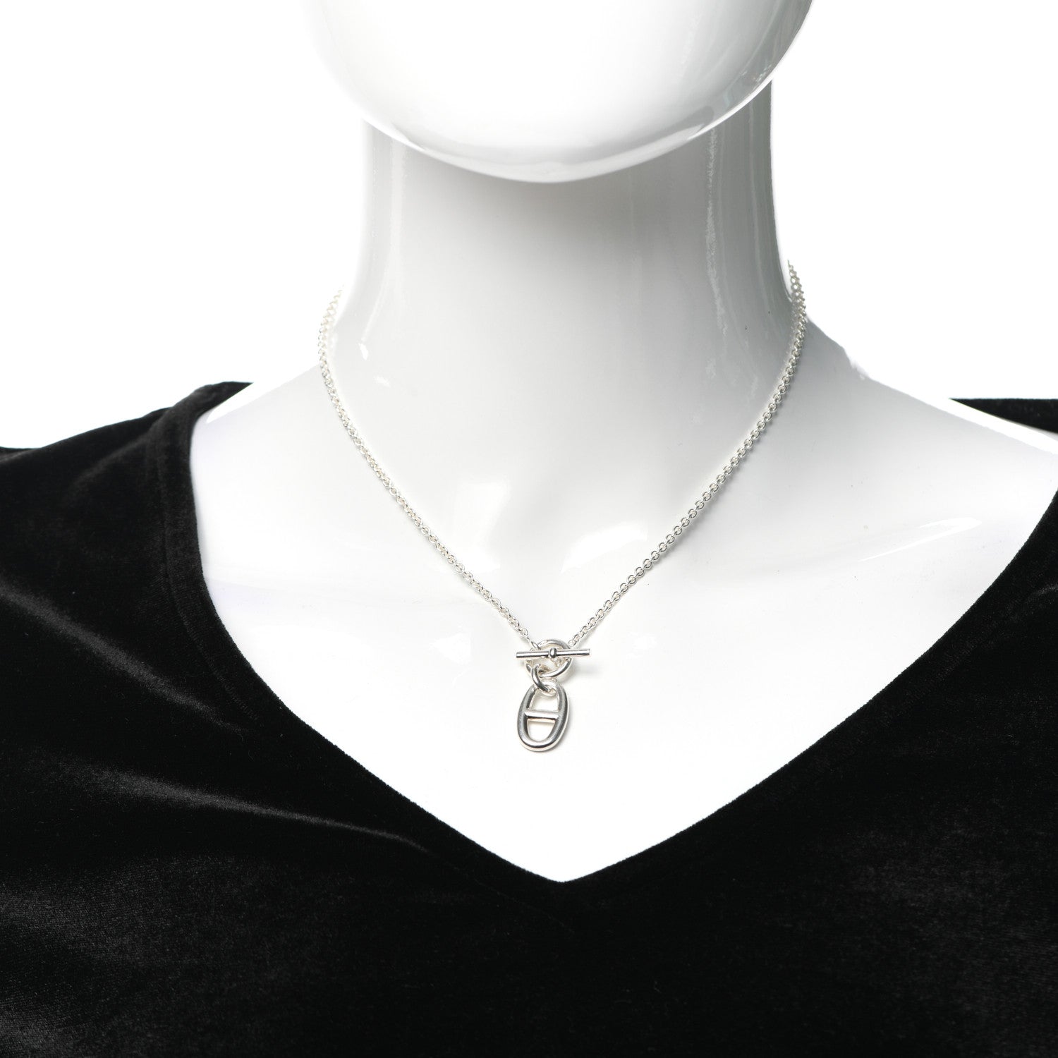 Hermes Sterling Silver Amulette Chaine d'Ancre Necklace 2 of 5