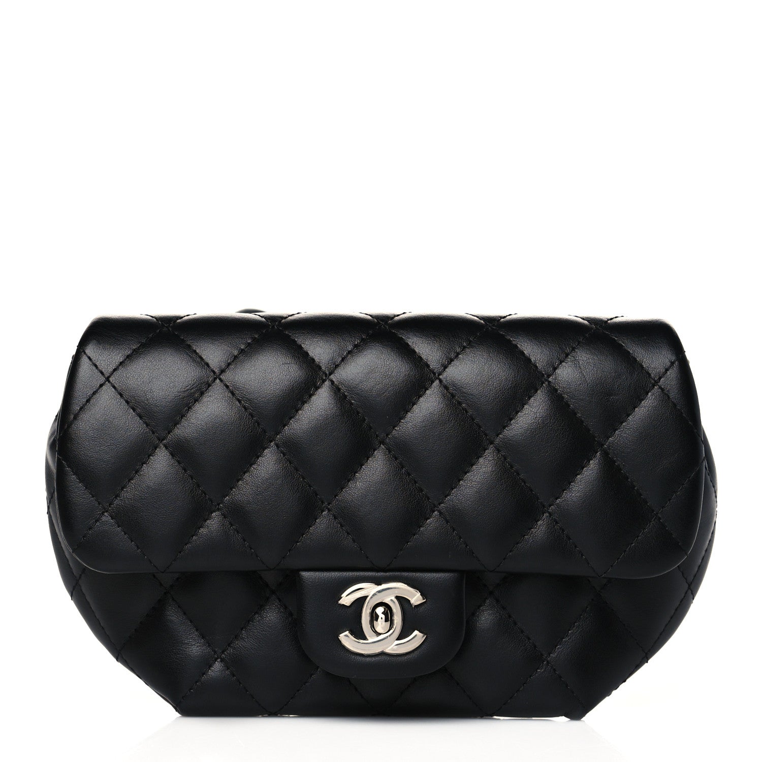 Chanel Calfskin Quilted CC Uniform Flap Belt Bag Black 1 of 10