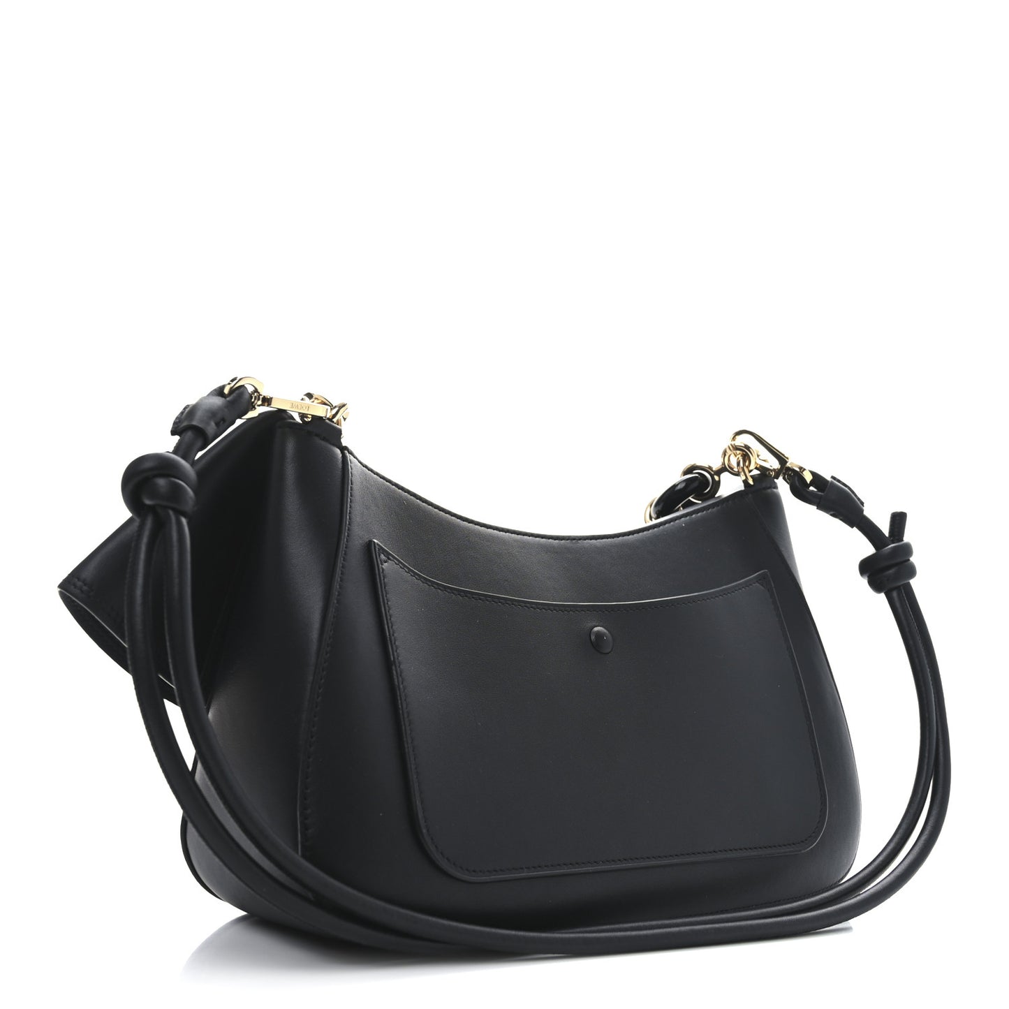 Smooth Calfskin Donut Chain Medium Ola Shoulder Bag Black