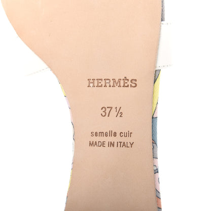 Hermes Box Calfskin Bois De Rose Oasis Sandals 37.5 White 9 of 11