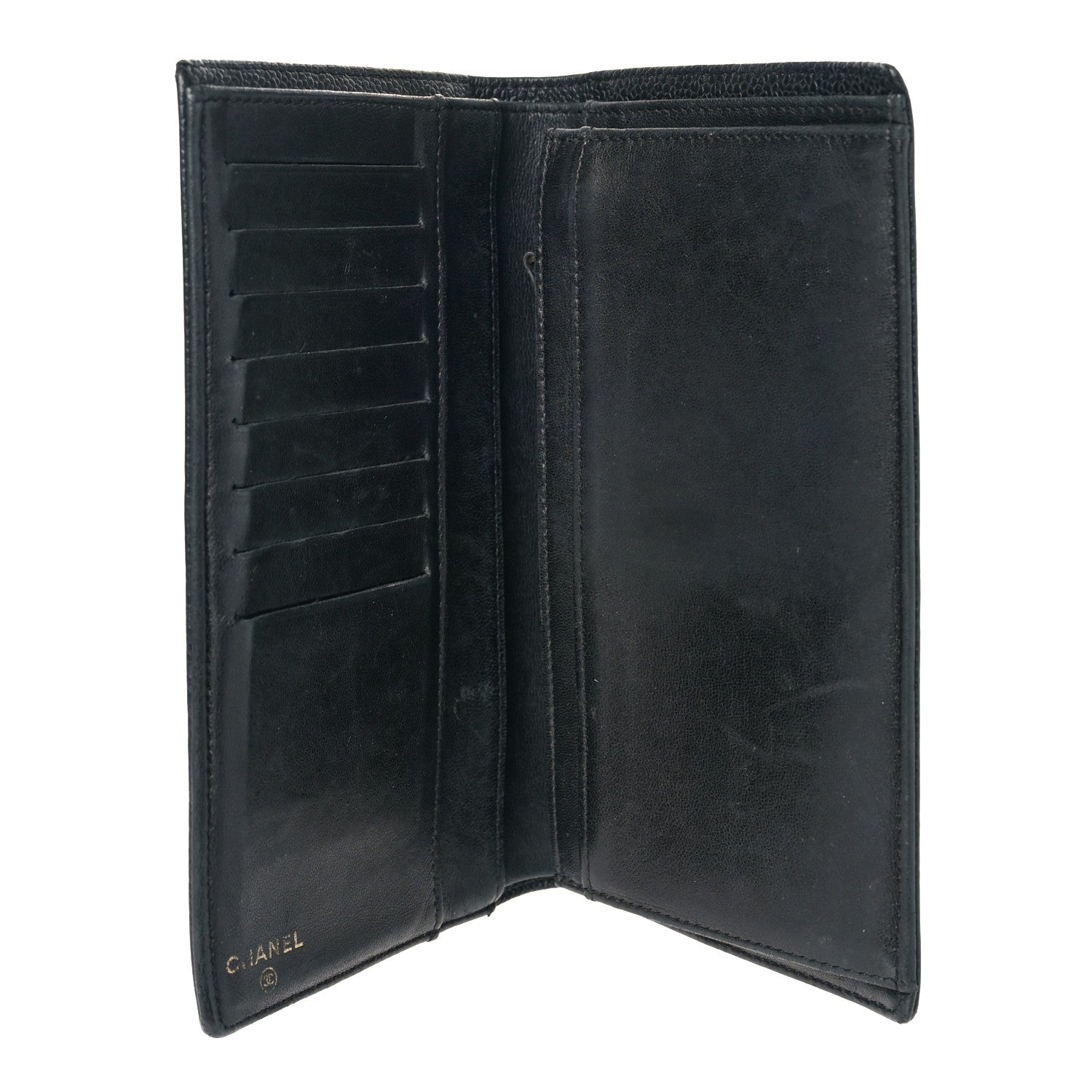 Chanel Caviar Timeless CC Yen Wallet Black 5 of 11
