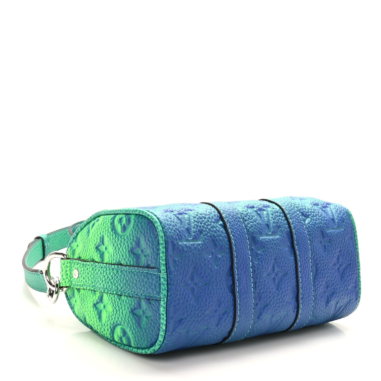 Louis Vuitton Taurillon Illusion Keepall XS Bleu Vert 4 of 8