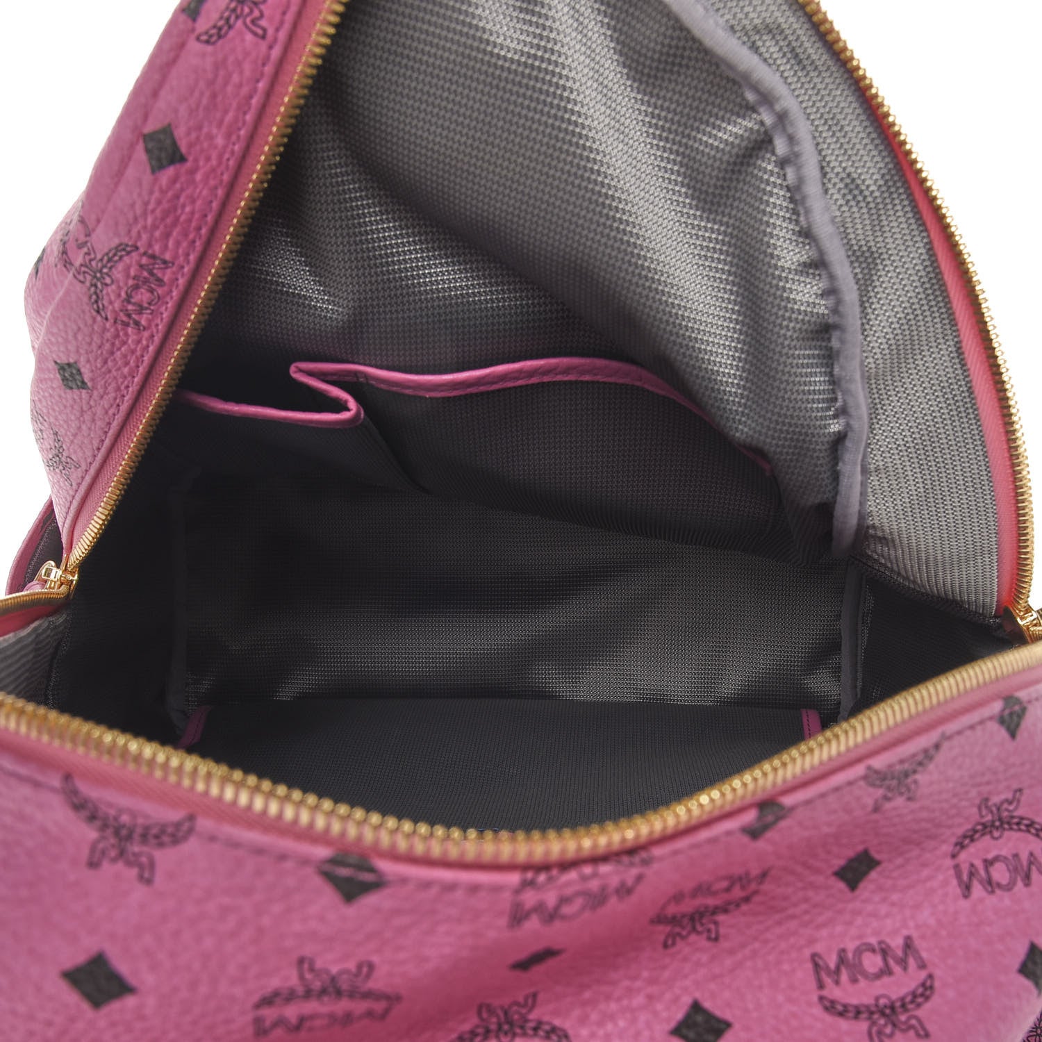 MCM Visetos Medium Side Studs Stark Backpack Pink 4 of 9