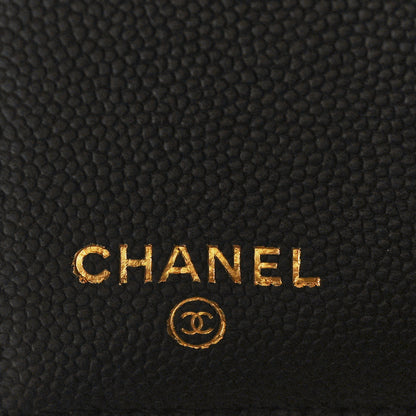 Chanel Caviar Quilted Mademoiselle Vintage Compact Flap Wallet Black 6 of 8