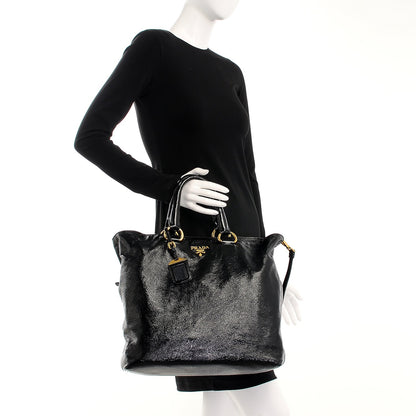 Prada Vernice Shopping Tote Black 3 of 12
