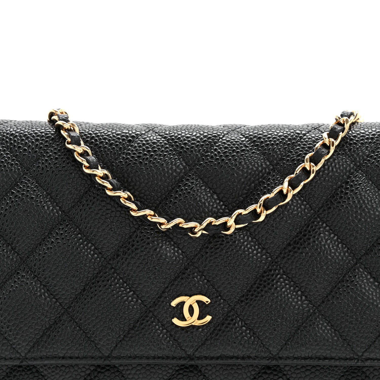 Chanel Caviar Quilted Wallet on Chain WOC Black 9 of 12