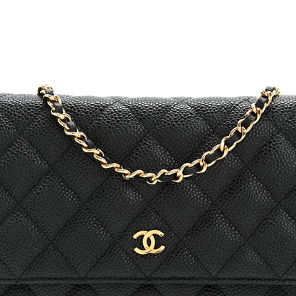 Chanel Caviar Quilted Wallet on Chain WOC Black 9 of 12