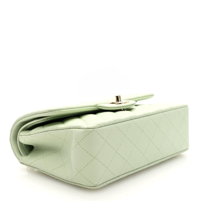 Chanel Caviar Quilted Small Double Flap Light Green 4 of 10