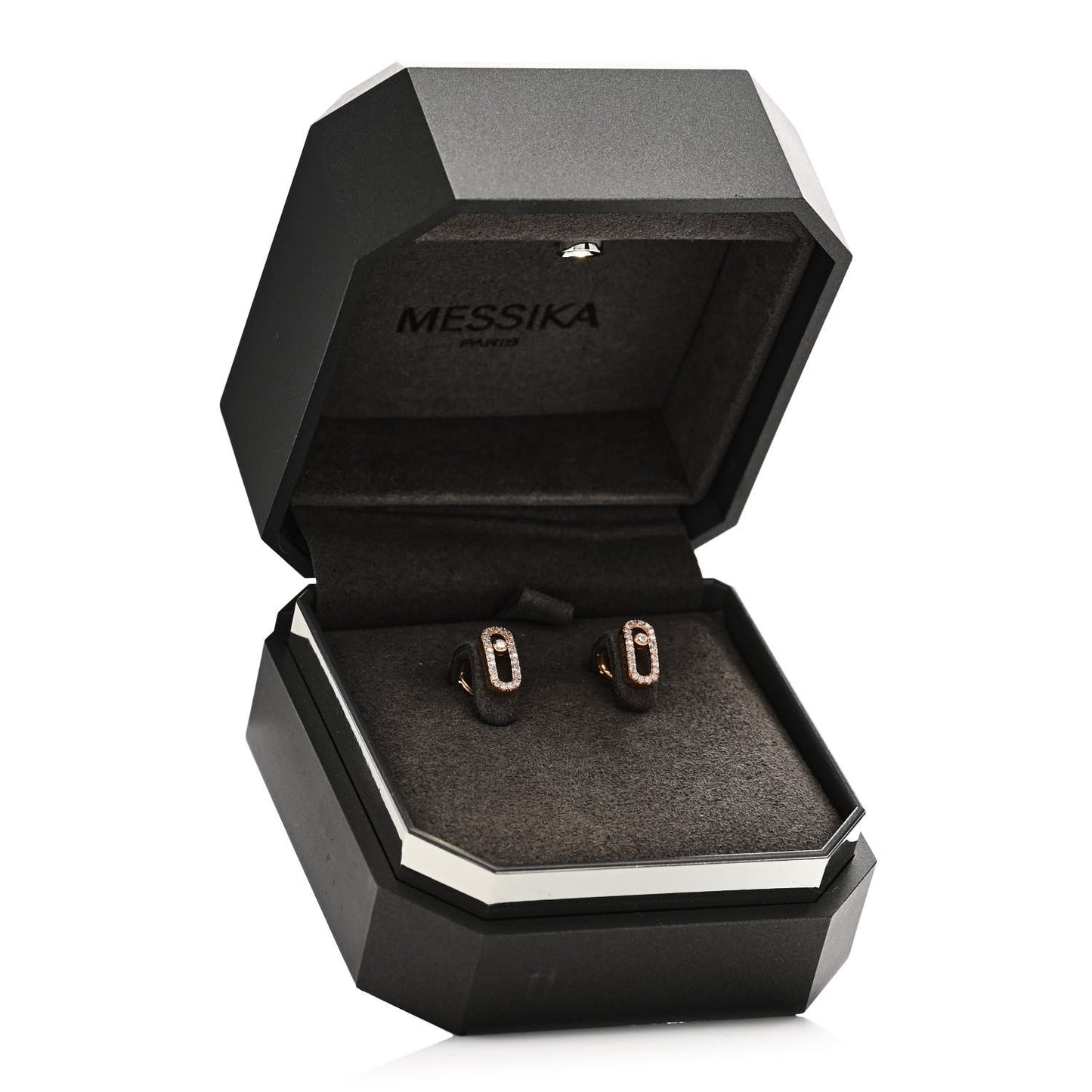 18K Rose Gold Diamond Move Uno Earrings