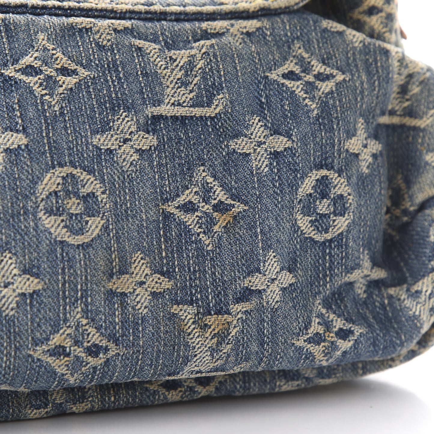 Monogram Denim Mini Pleaty Blue