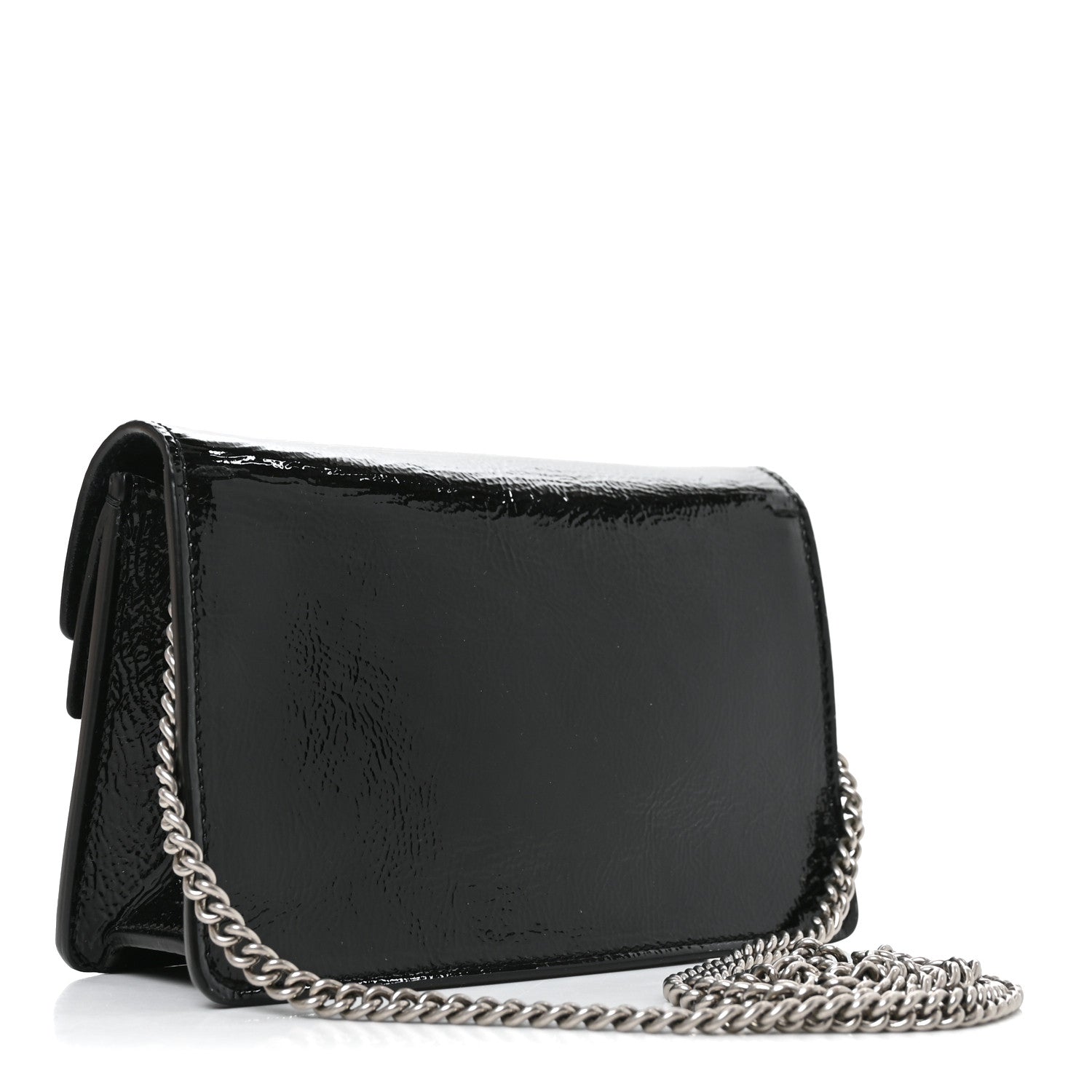 Gucci Crinkled Patent Mini Dionysus Shoulder Bag Black 3 of 10