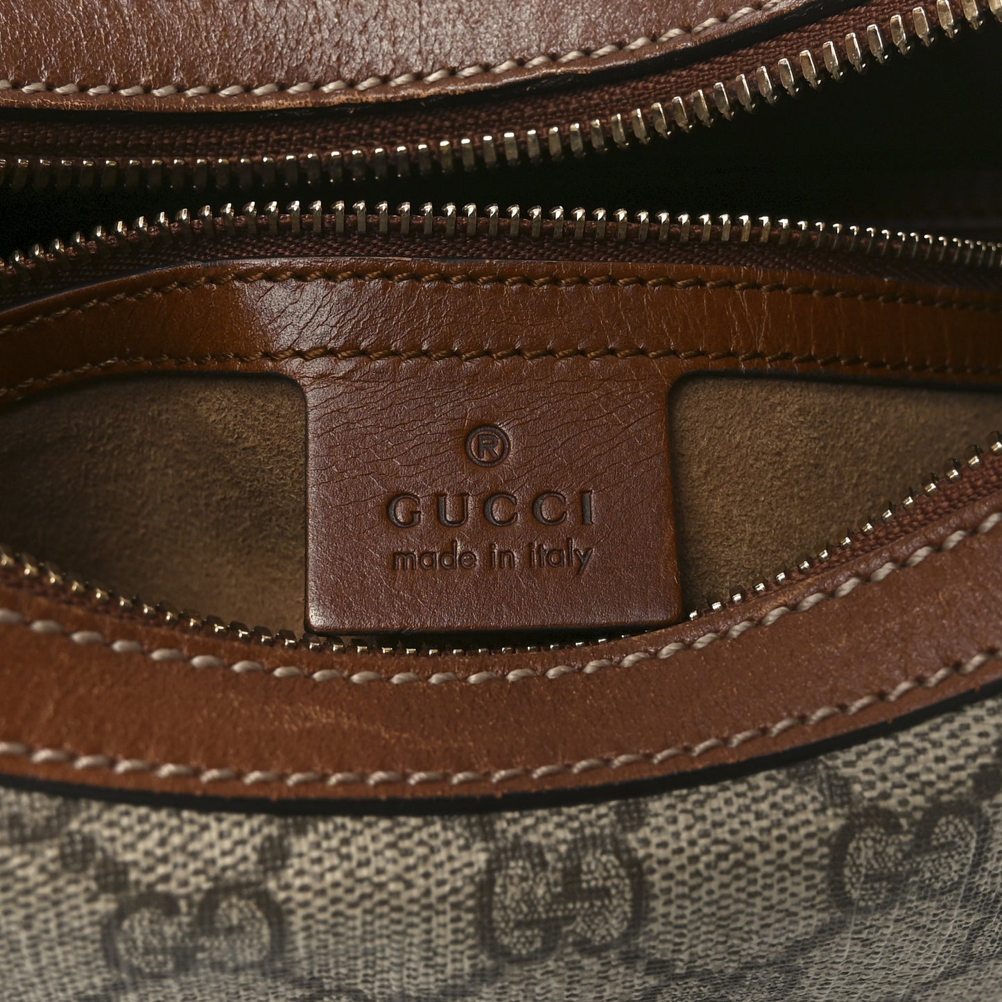 GG Supreme Monogram Linea A Hobo Brown