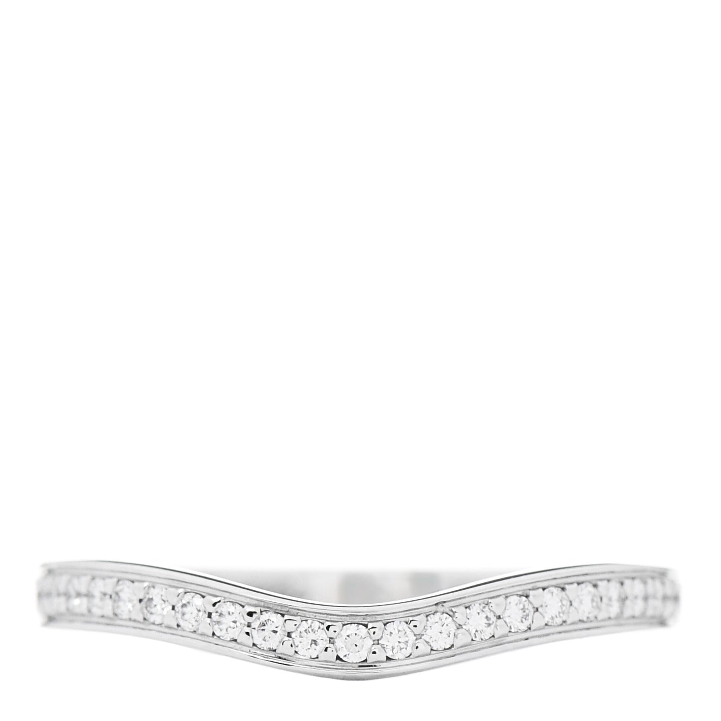Platinum Diamond Ballerine Wedding Band Ring 46 3.75