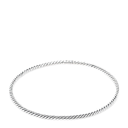 David Yurman Sterling Silver 2.5mm Cable Classics Bangle Bracelet 1 of 4