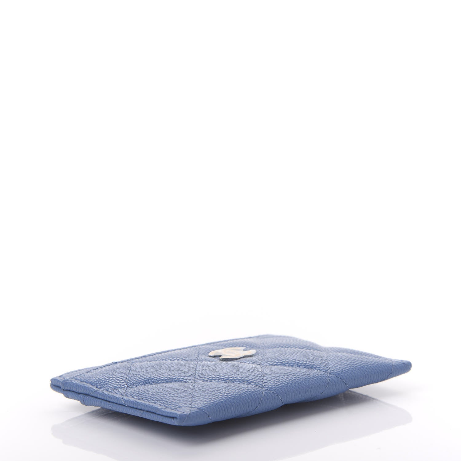 Chanel Caviar Quilted Card Holder Blue 4 of 12