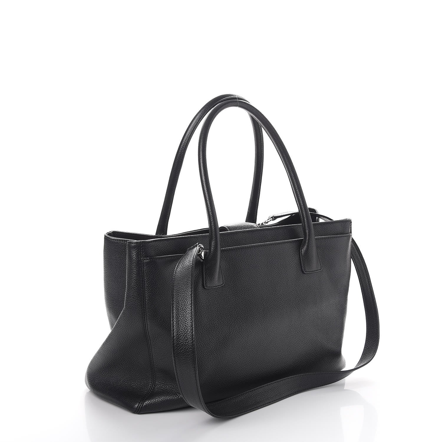 Chanel Calfskin Cerf Executive Shopper Tote Black 4 of 11