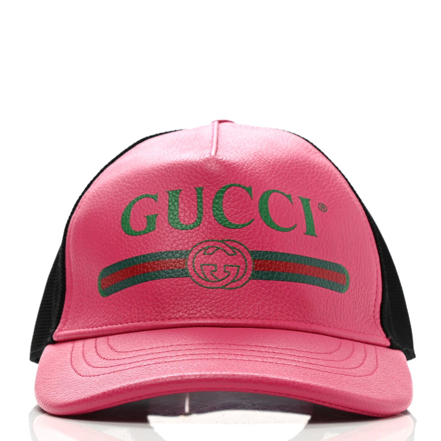 Grained Calfskin Logo Baseball Hat S Box Pink