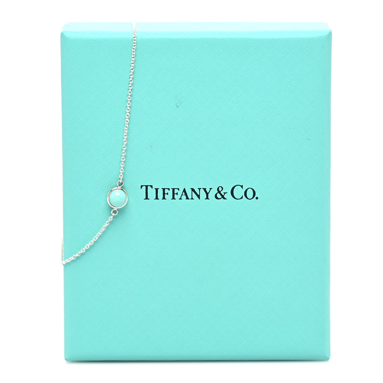 Tiffany Sterling Silver Turquoise Elsa Peretti Color By The Yard Bracelet 6 of 6
