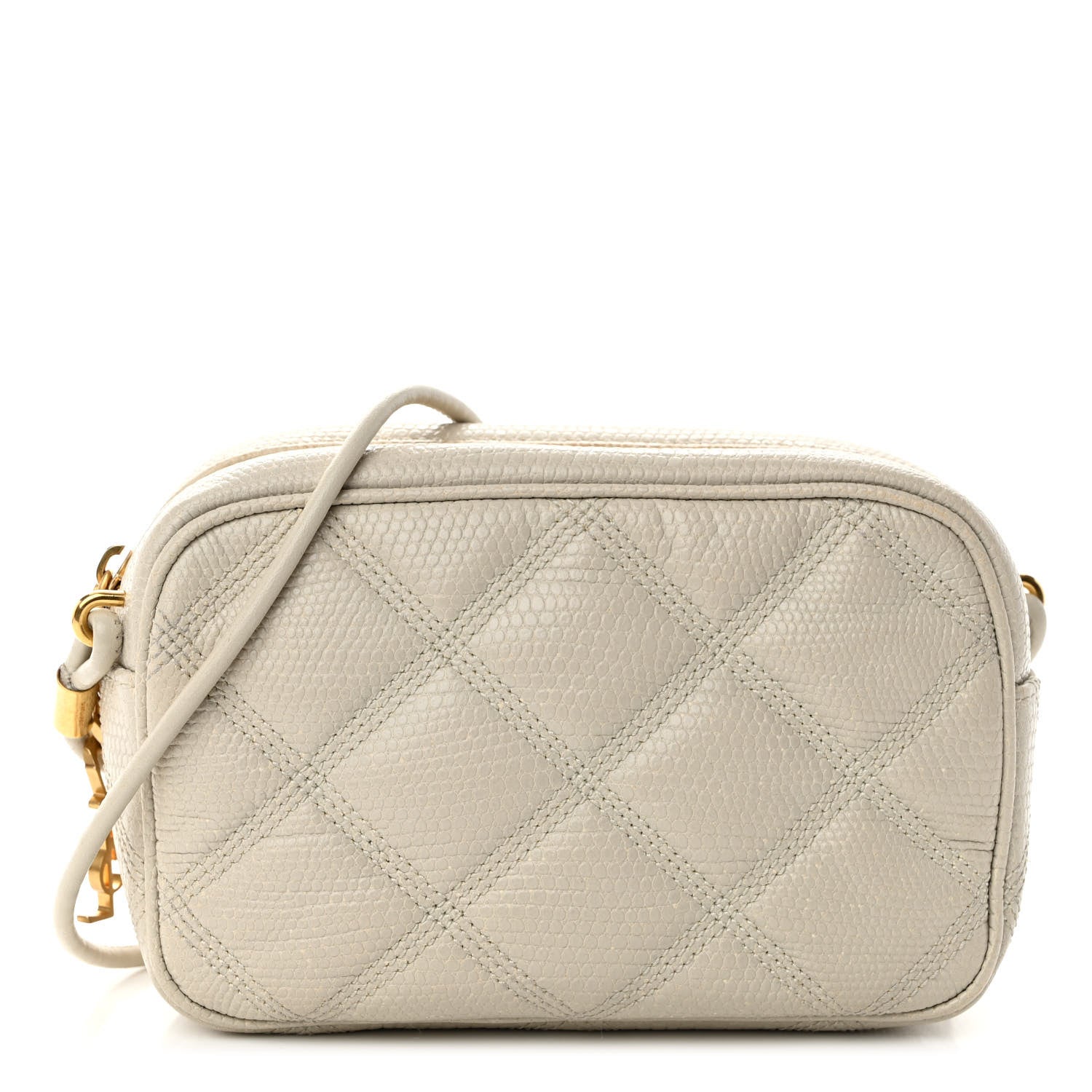 Saint Laurent Lizard Embossed Becky Camera Bag Blanc Vintage 1 of 10