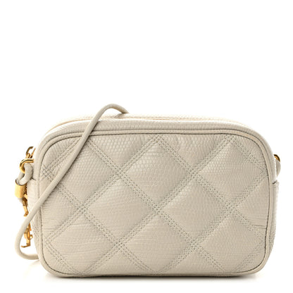Saint Laurent Lizard Embossed Becky Camera Bag Blanc Vintage 1 of 10