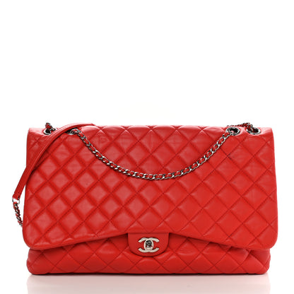 Chanel Lambskin Quilted Chanel 3 Maxi Flap Bag Red 1 of 37
