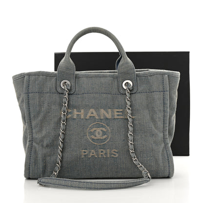 Chanel Denim Small Deauville Tote Light Blue 12 of 12