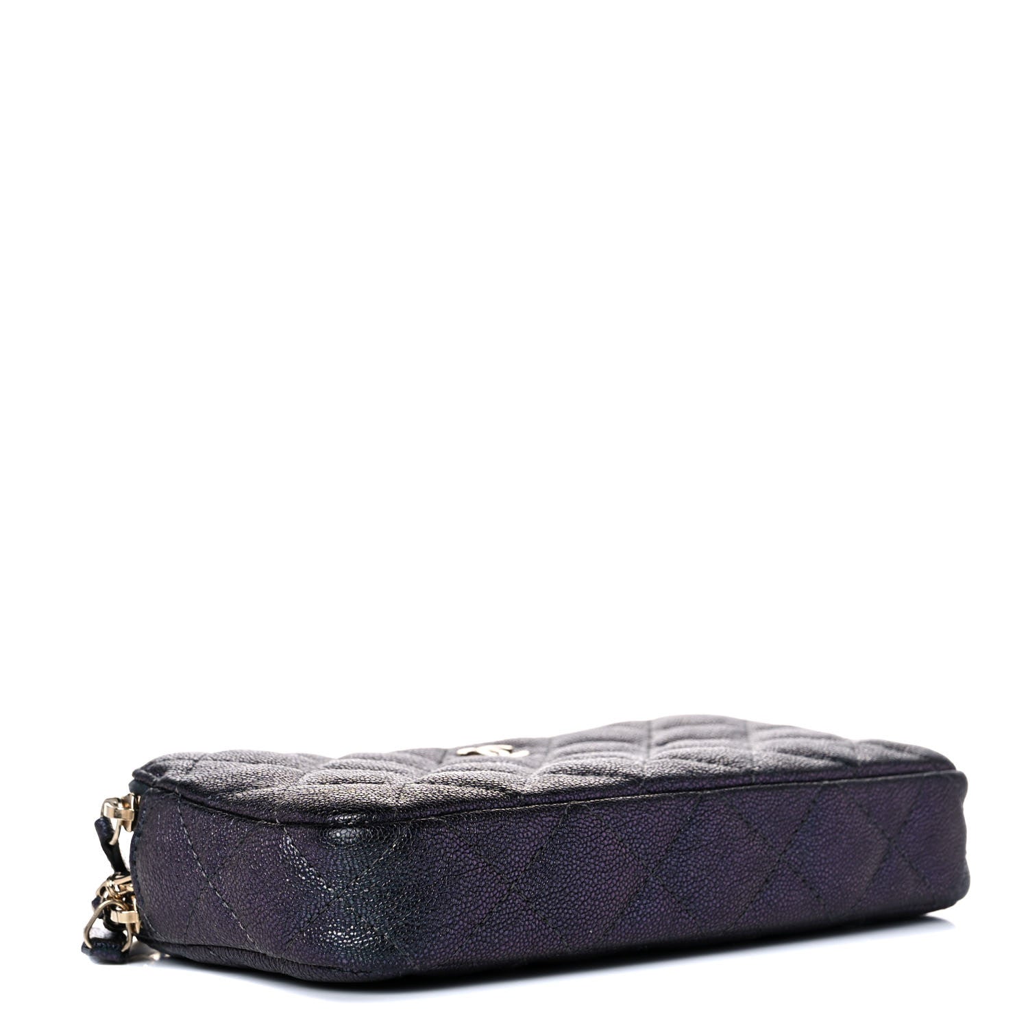 Chanel Iridescent Caviar Quilted Small Clutch With Chain Black 3 of 15