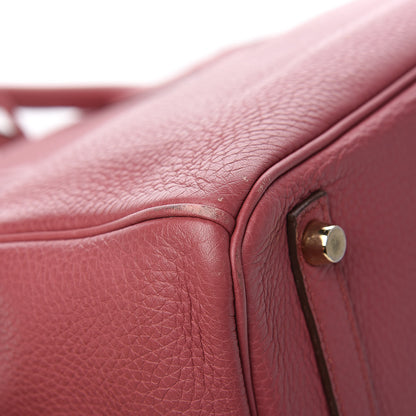 Hermes Taurillon Clemence Birkin 30 Bois de Rose 30 of 33
